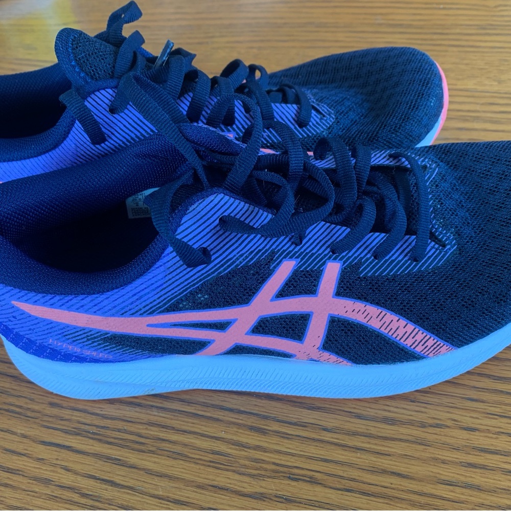 Asics Women's Black and Pink Running Shoes